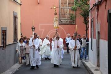 Misa y procesión de San Juan Bautista por el casco antiguo de Telde (Foto TA)